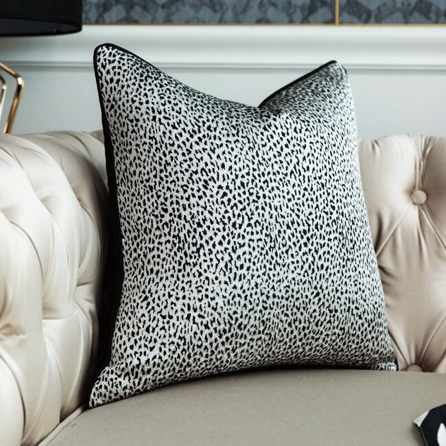 Silver Leopard Kissenbezug | 45x45 cm | Jacquard/Polyester