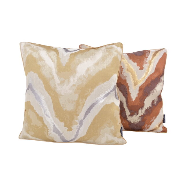 Golden Wave Kissenbezug | 45x45 cm | Jacquard/Polyester