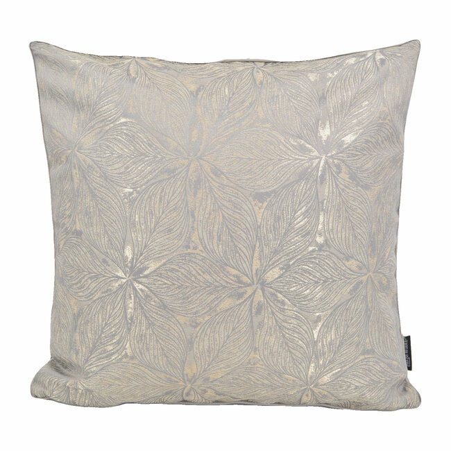 Velvet Grey Flower | 45 x 45 cm | Kussenhoes | Velvet/Polyester