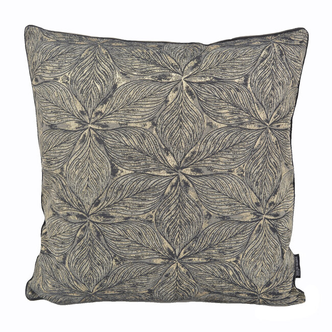 Velvet Black Flower | 45 x 45 cm | Kussenhoes | Velvet/Polyester