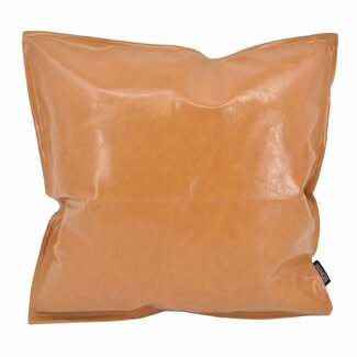 Gek op kussens! Shiny Leather Cognac | 45 x 45 cm | Kussenhoes | PU Leder