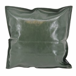 Shiny Leather Donkergroen | 45 x 45 cm | Kussenhoes | PU Leder
