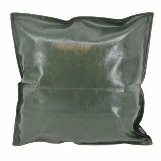 Gek op kussens! Shiny Leather Donkergroen | 45 x 45 cm | Kussenhoes | PU Leder