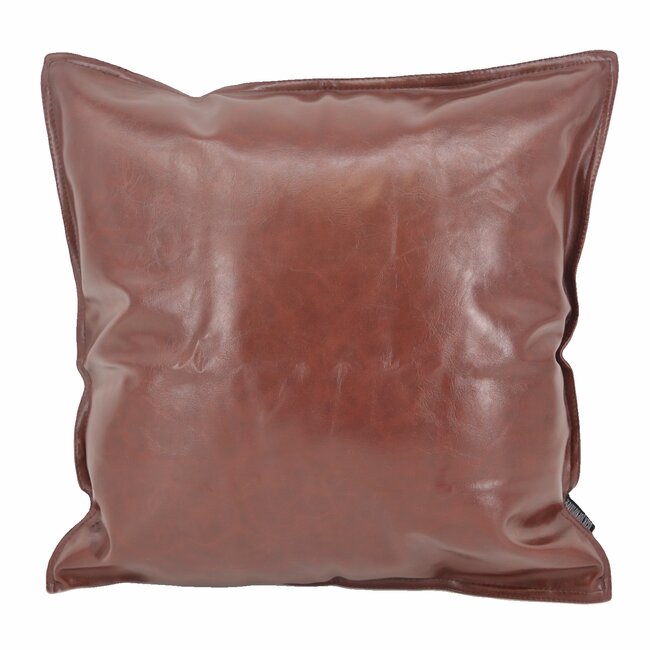 Shiny Leather Bordeauxrood | 45 x 45 cm | Kussenhoes | PU Leder