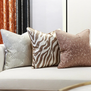 Brown Zebra Kussenhoes | 45x45 cm | Jacquard/Polyester