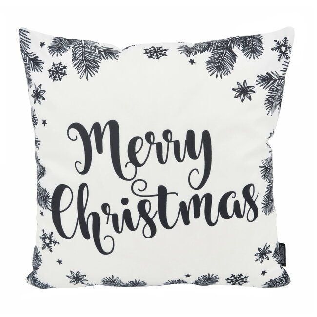 Black/White Christmas | 45 x 45 cm | Kussenhoes | Katoen/Polyester