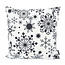 Zwart-Wit Sneeuw | 45 x 45 cm | Kussenhoes | Katoen/Polyester