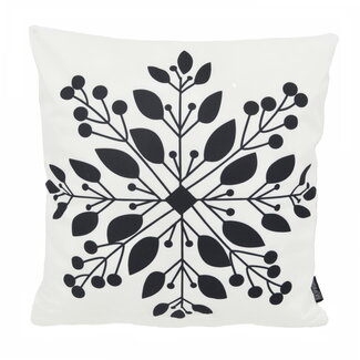 Gek op kussens! Sneeuwvlok | 45 x 45 cm | Kussenhoes | Katoen/Polyester