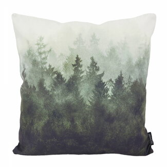 Gek op kussens! Pinetrees/Dennenbomen Kussenhoes | 45x45 cm | Katoen/Polyester
