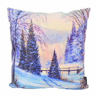 Gek op kussens! Winter Landscape | 45 x 45 cm | Kussenhoes | Katoen/Polyester