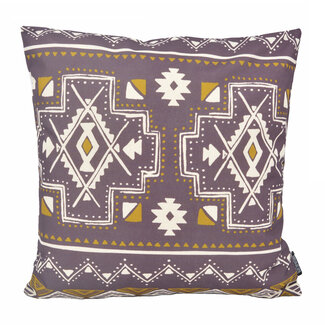 Gek op kussens! Indian Style Lila Kissenbezug | 45x45 cm | Baumwolle/Leinen