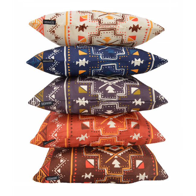 Indian Style Lila Kissenbezug | 45x45 cm | Baumwolle/Leinen