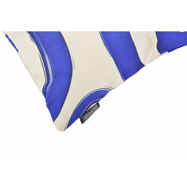 Royal Blue Lines | 45 x 45 cm | Kussenhoes | Katoen/Linnen