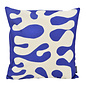 Royal Blue Coral Kissenbezug | 45x45 cm | Baumwolle/Leinen