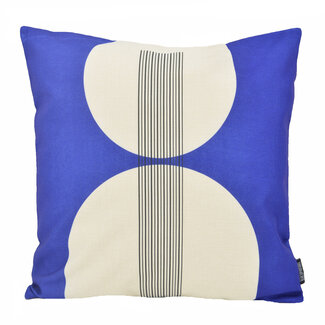 Royal Blue Abstract | 45 x 45 cm | Kussenhoes | Katoen/Linnen