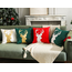 Deer/Hert - Groen/Goud | 45 x 45 cm | Kussenhoes | Katoen/Polyester