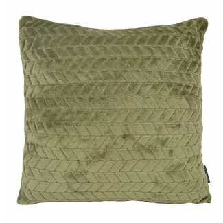 NOVÉE Pluche Olive | 45 x 45 cm | Kussenhoes | Polyester