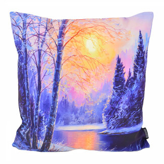 Gek op kussens! Winter Wonderland Kussenhoes | 45x45 cm | Katoen/Polyester