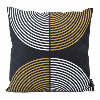 Gek op kussens! Circle Lines #1 Kussenhoes | 45x45 cm | Katoen/Polyester