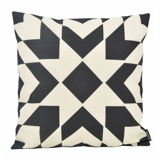 Gek op kussens! Black Aztec Kissenbezug | 45x45 cm | Baumwolle/Leinen