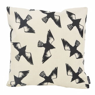 Gek op kussens! Naturel Birds Kussenhoes | 45x45 cm | Katoen/Linnen