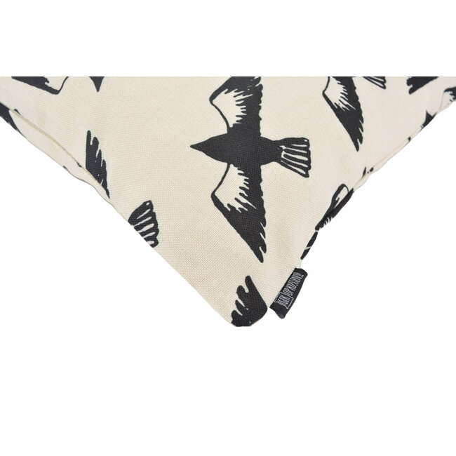 Naturel Birds Kussenhoes | 45x45 cm | Katoen/Linnen