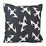 Gek op kussens! Black Birds Kussenhoes | 45x45 cm | Katoen/Linnen