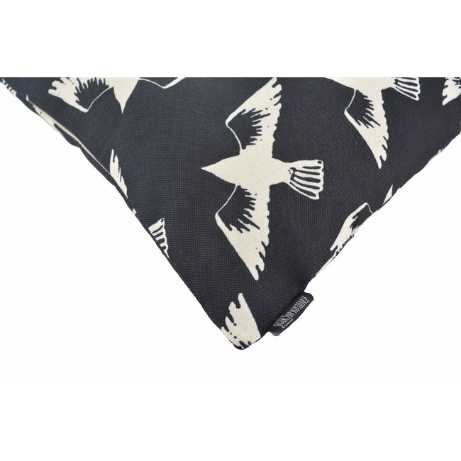 Black Birds Kussenhoes | 45x45 cm | Katoen/Linnen