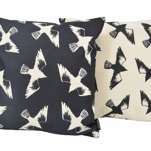 Black Birds Kussenhoes | 45x45 cm | Katoen/Linnen