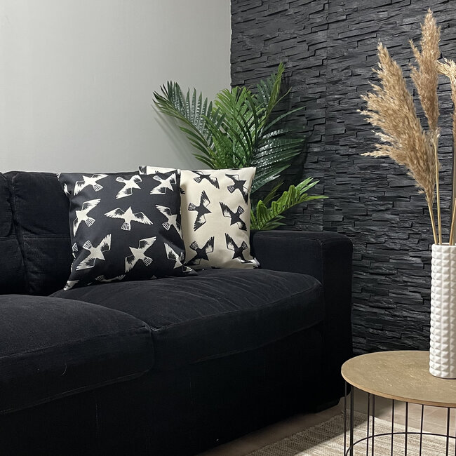 Black Birds | 45 x 45 cm | Kussenhoes | Katoen/Linnen