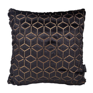 Gek op kussens! Black/Gold Geometric | 45 x 45 cm | Kussenhoes | Polyester