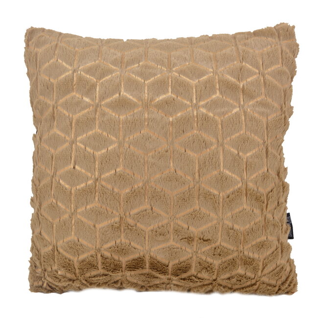 Camel/Gold Geometric | 45 x 45 cm | Kussenhoes | Polyester