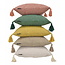 Tassle Washed Green Kussenhoes | 45x45 cm | Katoen
