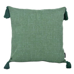 Tassle Washed Green | 45 x 45 cm | Kussenhoes | Katoen