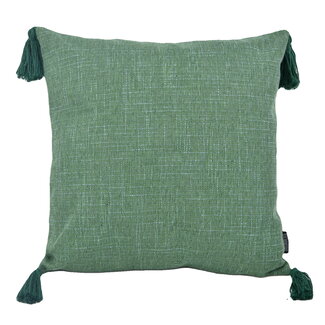 Gek op kussens! Tassle Washed Green | 45 x 45 cm | Kussenhoes | Katoen
