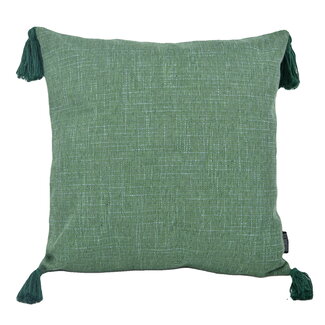 Gek op kussens! Tassle Washed Green Kissenbezug | 45x45 cm | Baumwolle