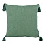Gek op kussens! Tassle Washed Green Kissenbezug | 45x45 cm | Baumwolle