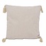 Gek op kussens! Tassle Washed Cream Kussenhoes | 45x45 cm | Katoen