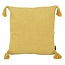 Gek op kussens! Tassle Washed Yellow Kissenbezug | 45x45 cm | Baumwolle