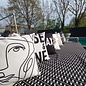 Sierkussen Abstract Face White - Outdoor | 45 x 45 cm | Katoen/Polyester