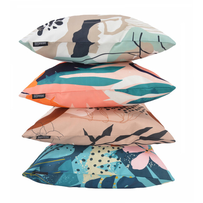 Sierkussen Abstract Summer #2 - Outdoor | 45 x 45 cm | Katoen/Polyester