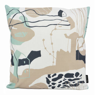 Gek op kussens! Sierkussen Abstract Summer #4 - Outdoor | 45 x 45 cm | Katoen/Polyester