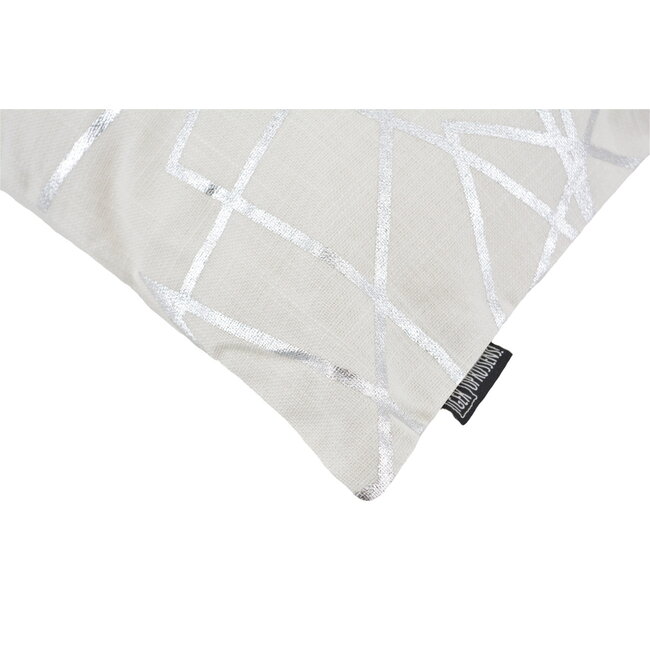 Sierkussen Azra Silver / White | 45 x 45 cm | Katoen