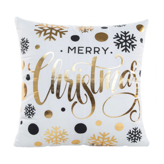 Gek op kussens! Sierkussen Balls & Snowflakes | 45 x 45 cm | Katoen/Polyester