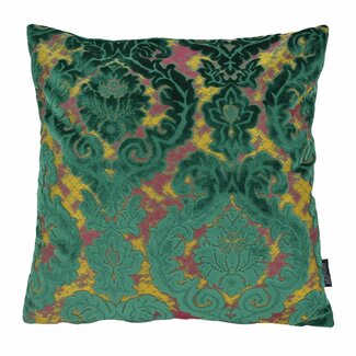 Gek op kussens! Sierkussen Barok Velvet Donkergroen | 45 x 45 cm | Velvet / Polyester