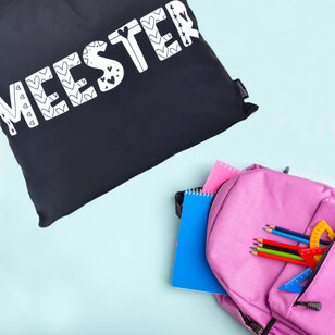 Sierkussen Bedankt MEESTER | 45 x 45 cm | Katoen/Polyester