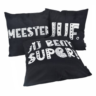 Sierkussen Bedankt MEESTER | 45 x 45 cm | Katoen/Polyester