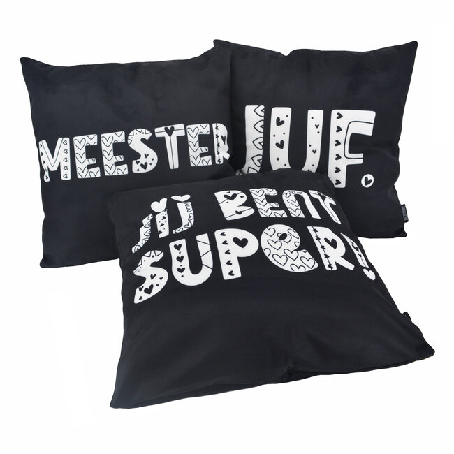 Sierkussen Bedankt MEESTER | 45 x 45 cm | Katoen/Polyester