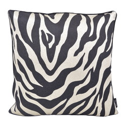 Sierkussen Black & Ivory Zebra | 45 x 45 cm | Jacquard/Polyester