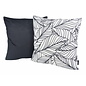 Sierkussen Black & White Leaves | 45 x 45 cm | Katoen/Polyester